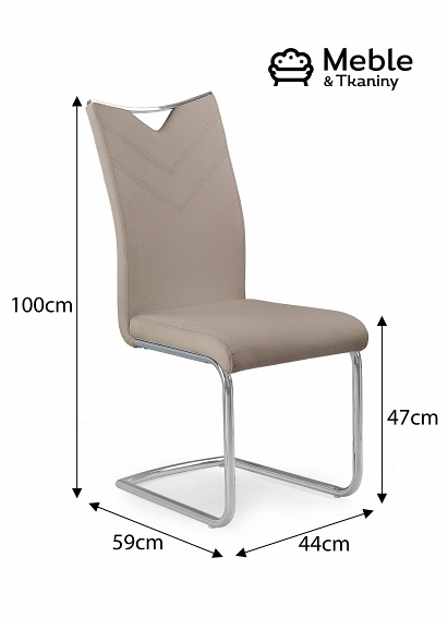 Krzesło K224 Chrom/Cappuccino Ekoskóra