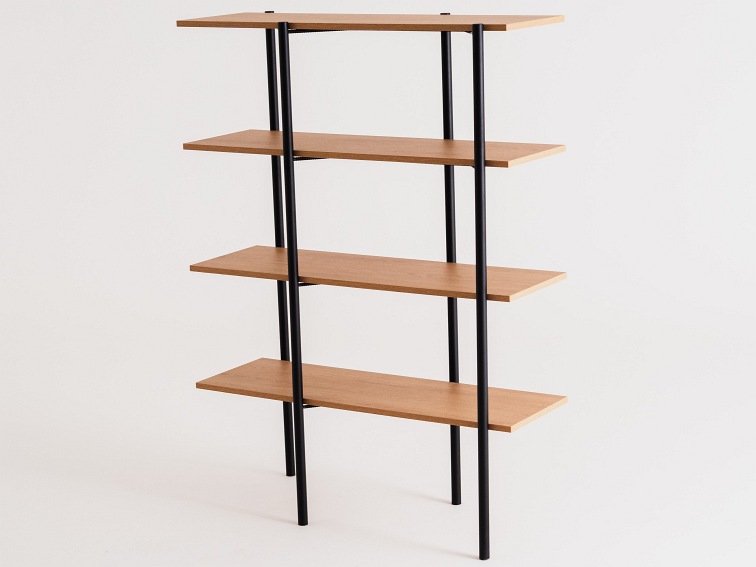 Regał Rave Basic 110x35 Dąb/Czarny