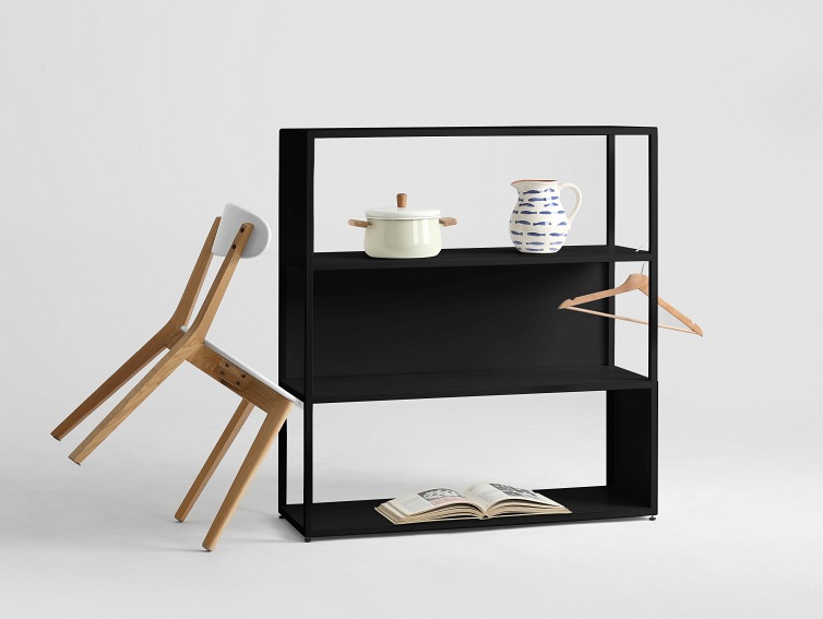 Regał Hyller Side Metal 100x35x110 Czarny