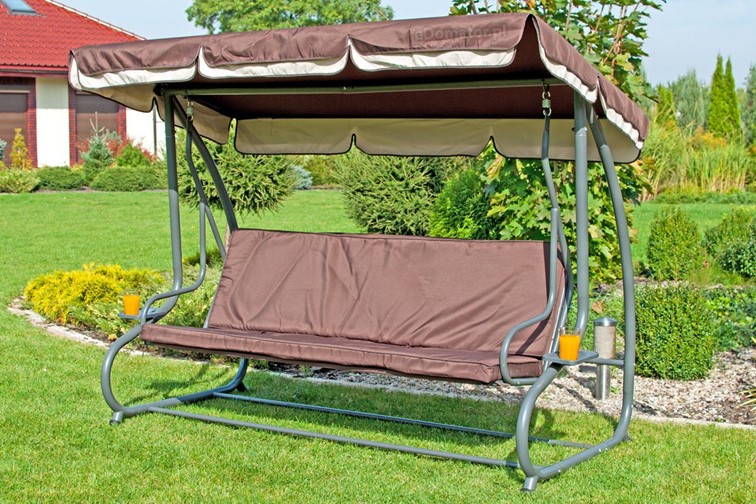 Huśtawka Ogrodowa Rozkładana GRACJA Brązowa