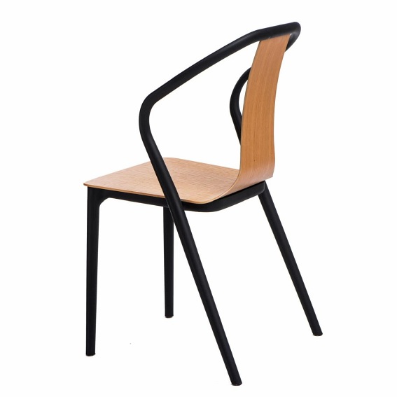 Krzesło BELLA Czarne/Naturalne