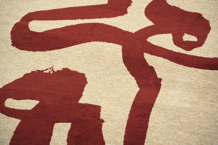 Dywan RIBBON RED 9847 140x200 cm Bordowy/Beżowy