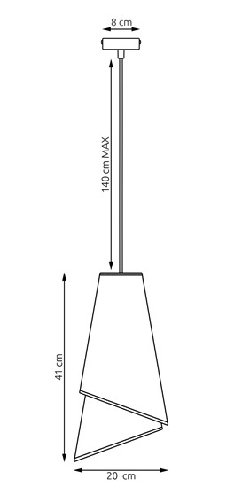 Lampa Wisząca MODA 1 Biały/Złoty