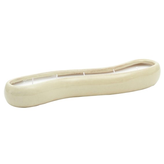 Świeca Ceramiczna GLAZE Podłużna Biały