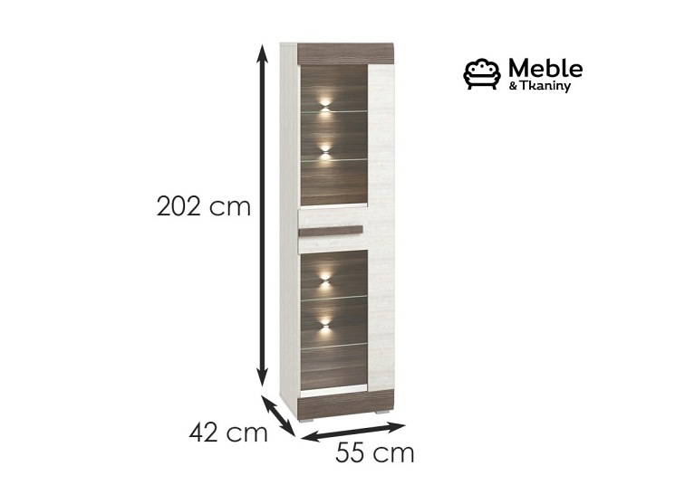 Witryna BLANCO 02 Sosna Śnieżna