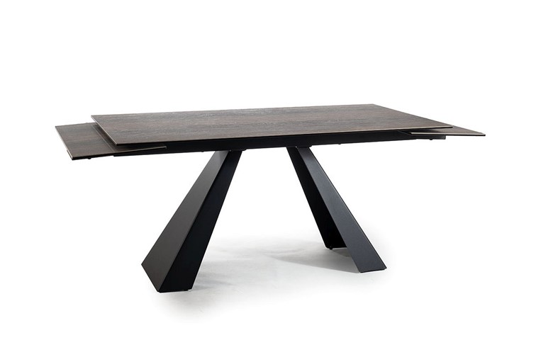 Stół Rozkładany SALVADORE (160-240)x90 Efekt Drewna Brąz/Czarny