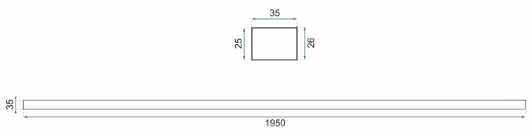 Adapter Poszerzający Do Kabin 195cm Złoty Szczotkowany