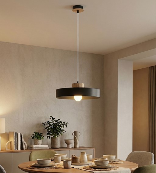 Lampa Wisząca KIVI 1L Czarny