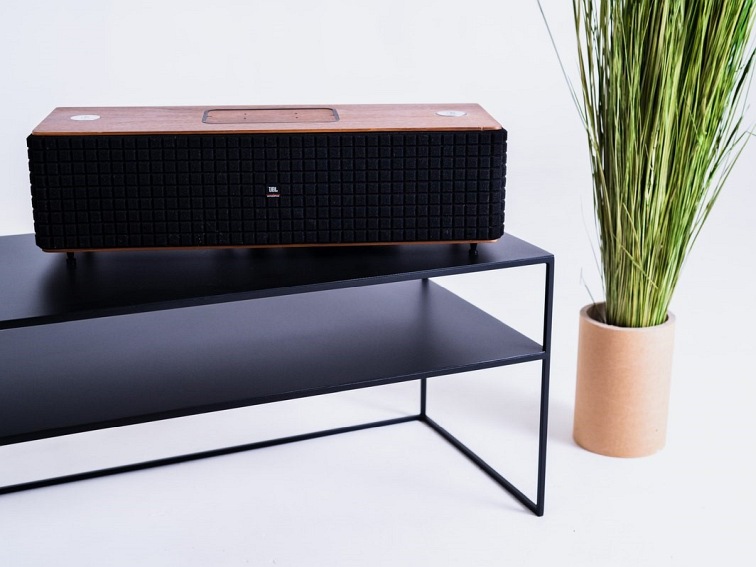 Stolik RTV Senso Flower Metal L 120x45 Czarny