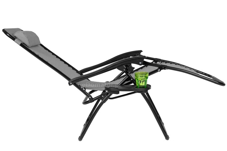 Leżak Ogrodowy Rozkładany Zero Gravity Szary