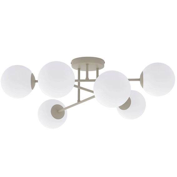 Lampa Sufitowa ROMA 6 Beżowy/Biały