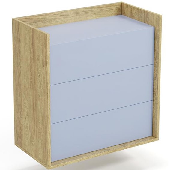 Komoda MOBIUS 3S Naturalny/Niebieski