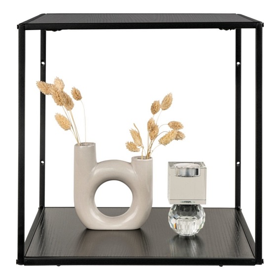 Półka Ścienna VITA Dąb/Czarny