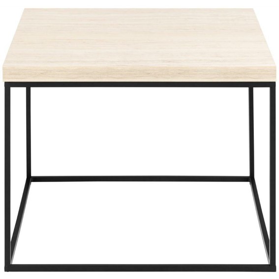 Stolik BAROSSA 60x60cm Beżowy Trawertyn