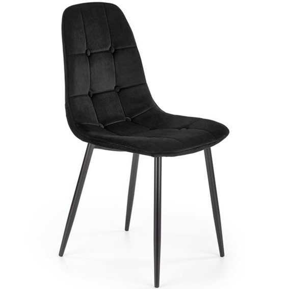 Krzesło K417 Velvet Czarny/Czarny