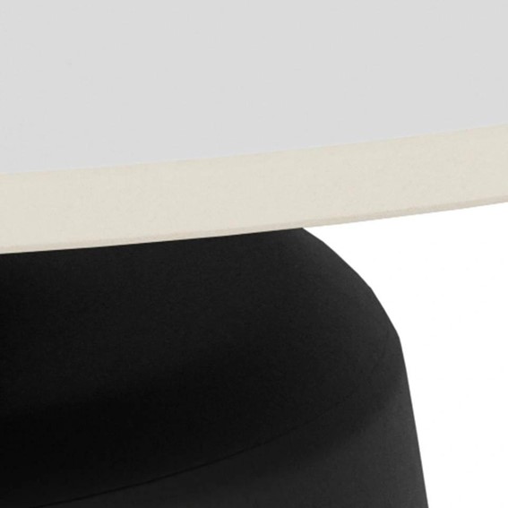 Stolik SANTORINI fi70 Biały/Czarny