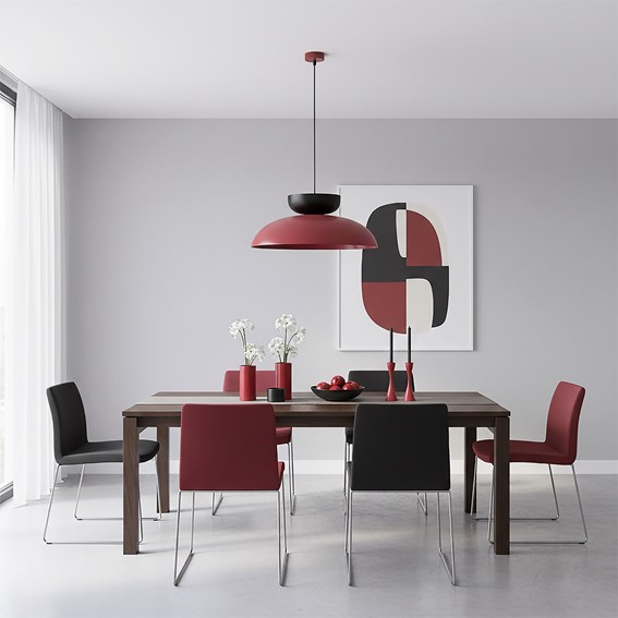 Lampa Wisząca MEGA 1 Czarny/Burgundowy