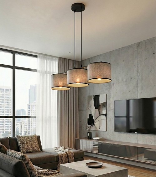 Lampa Wisząca ECO 3 Czarny/Szary