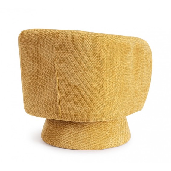 Fotel Obrotowy JULIENNE Żółty