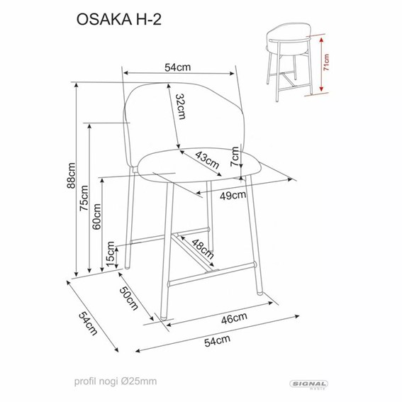 Hoker OSAKA H-2 Jasny Beż/Orzech