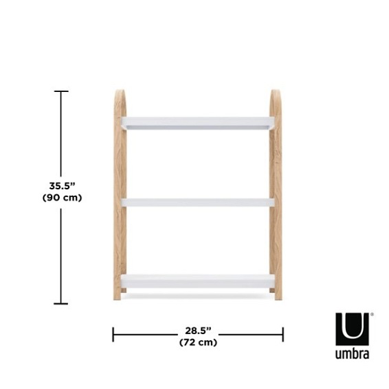 Półka Wolnostojąca BELLWOOD Biały/Naturalny