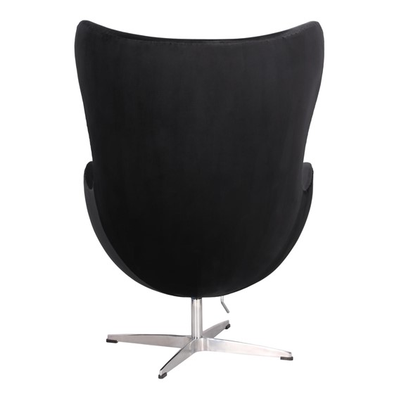 Fotel JAJO Velvet Czarny/Srebrny