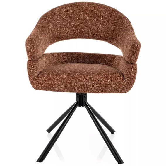 Krzesło BORGO LEO Camel/Czarny Mat