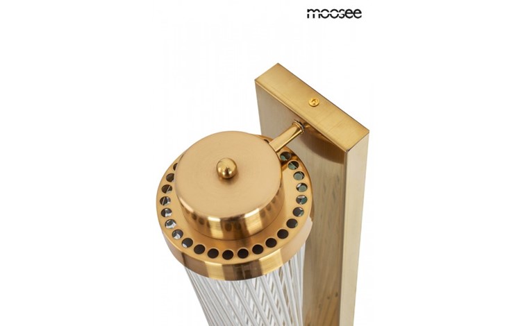 Lampa Ścienna COLUMN 40 Złoty/Transparentny