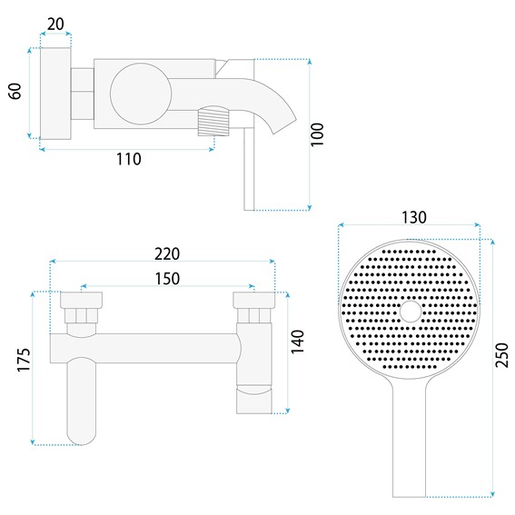 Bateria Wannowa FOSTER Nikiel Szczotkowany