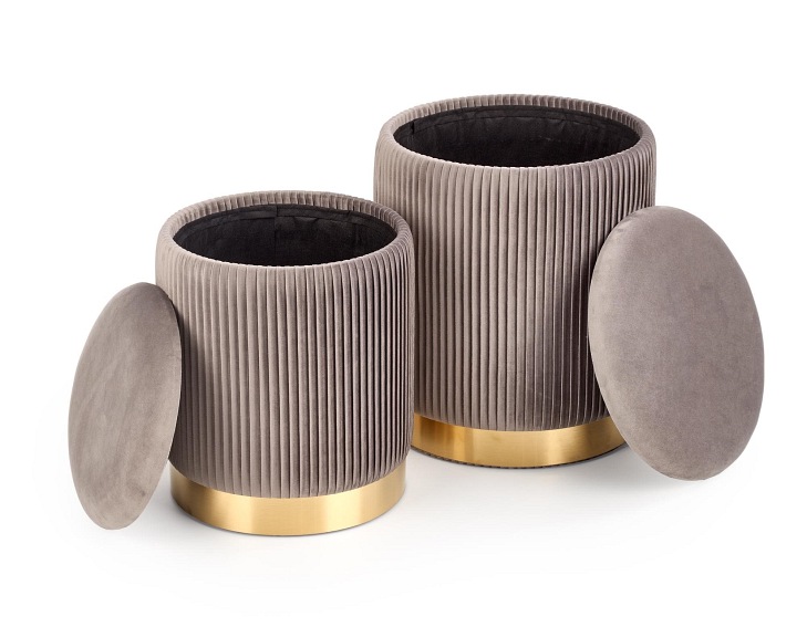 Zestaw Puf MONTY Popiel