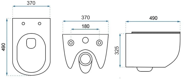Misa WC CARTER RIMLESS Biały