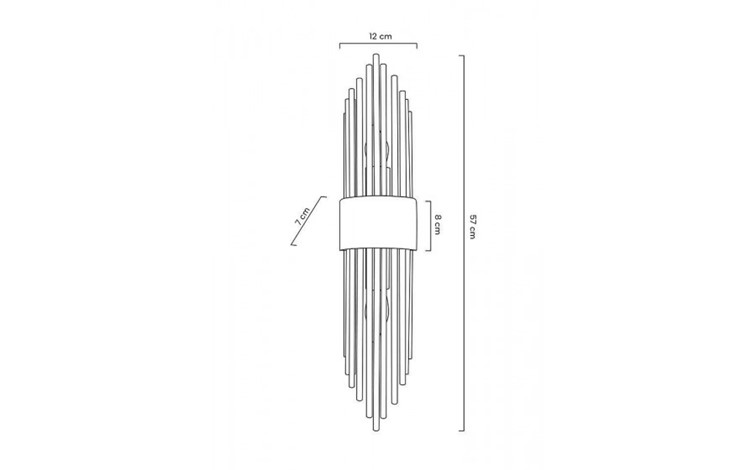 Lampa Ścienna AMANDA Złoty/Transparenty