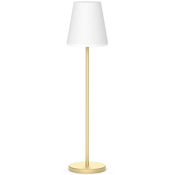 Lampa Podłogowa LOLA SLIM 120 SOLAR & BATTERY Brass/Biały