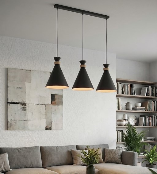 Lampa Wisząca ZERO 3 Czarny