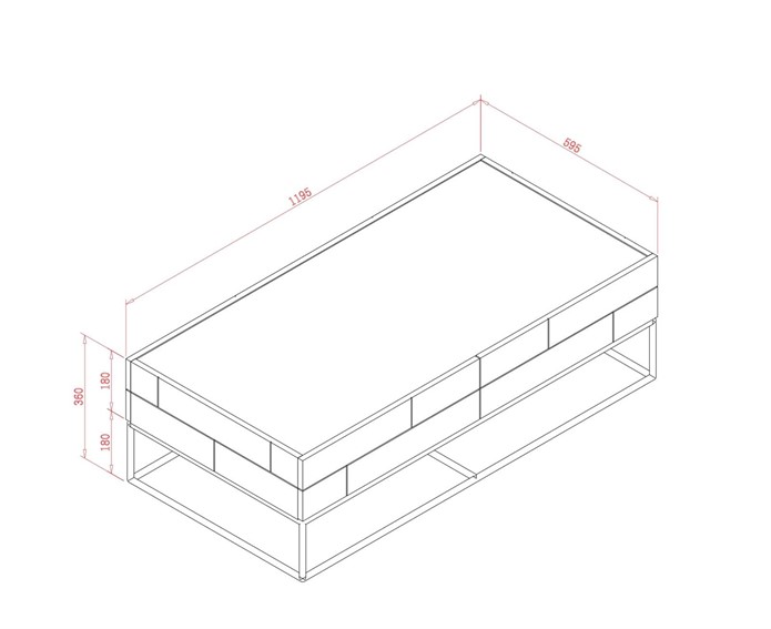 Stolik ROSE HILL RH06 Zielony/Złoty