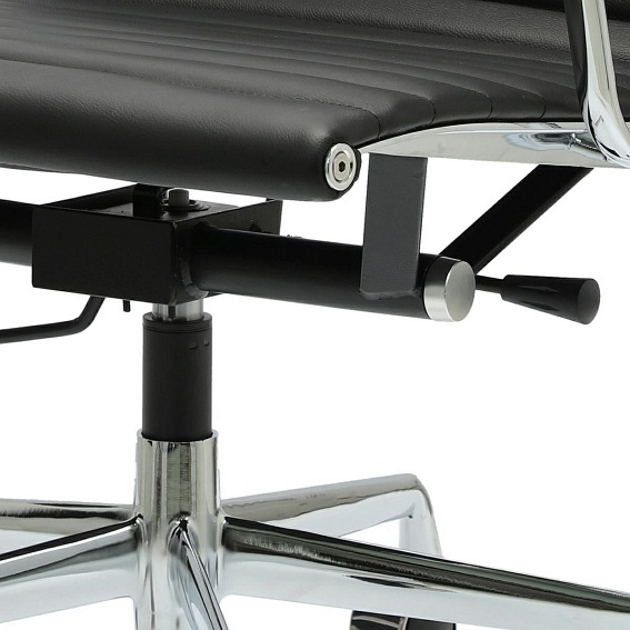 Fotel Biurowy CH1191T Czarna Skóra/Chrom