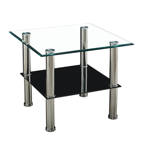 Stolik Kawowy CT-054 Transparentny/Chrom