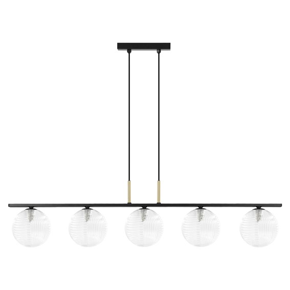 Lampa Wisząca AURA K-5683 Transparentny/Czarny