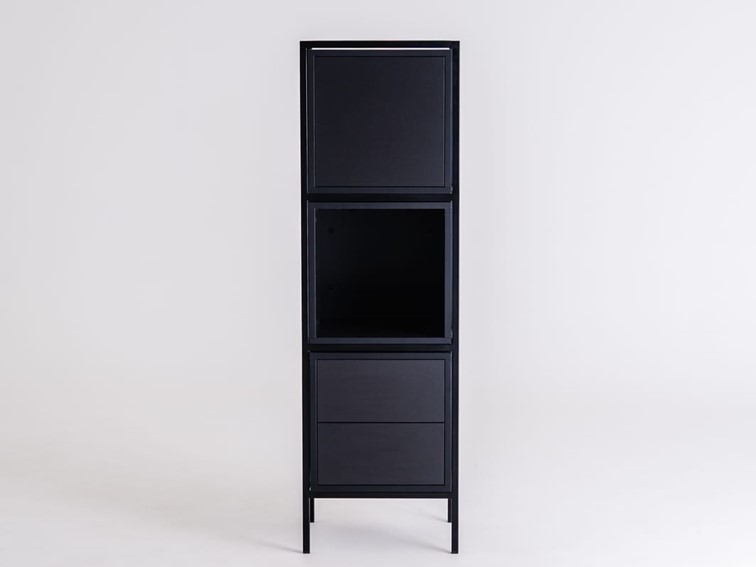 Regał SKAP BLACK 1R3 MIX Czarny