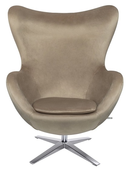 Fotel EGG Szeroki Velvet Khaki