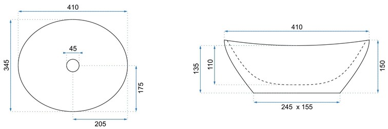 Umywalka Nablatowa SOFIA Beżowy