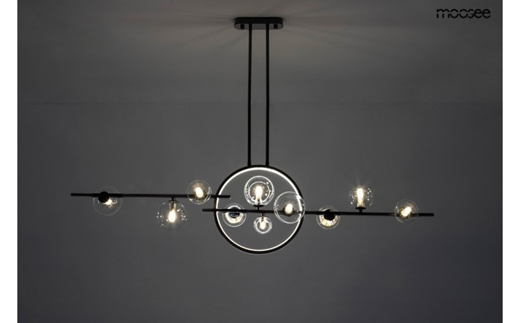 Lampa Wisząca ALURE LINE TWIN 120 Czarny/Transparentny