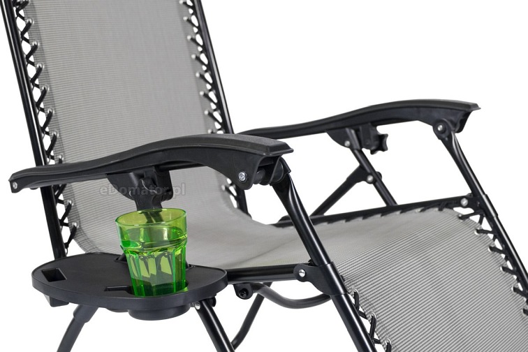 Leżak Ogrodowy Rozkładany Zero Gravity Szary