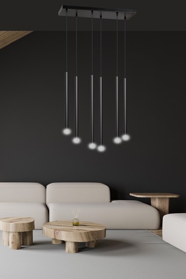 Lampa Wisząca SELTER 6 Czarny