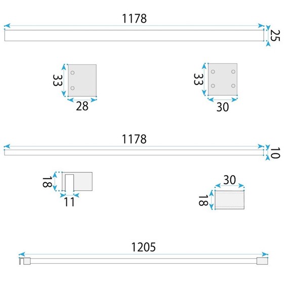 Zestaw Montażowy FLEXI Miedź Szczotkowany