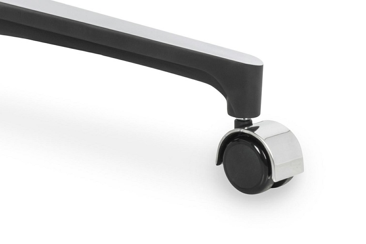 Fotel Biurowy LOUNGE BUSINESS Biały/Orzech