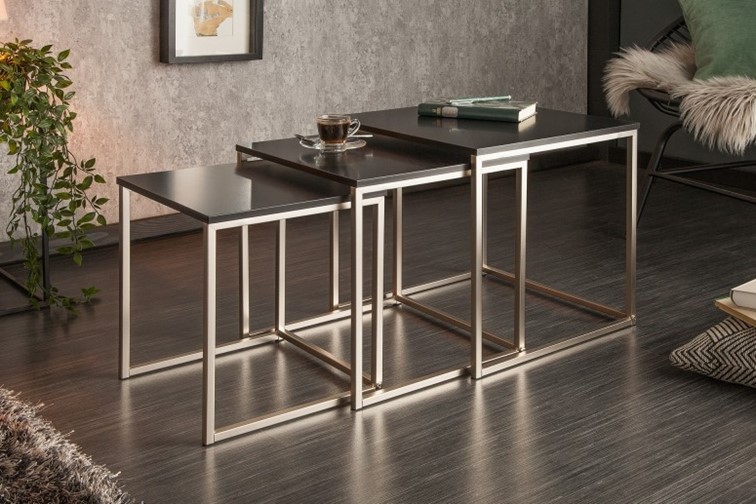 Zestaw Stolików Kawowych NEW ELEMENTS Czarny