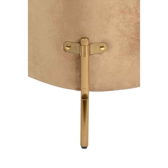 Fotel VENICE Biały/Brązowy/Złoty