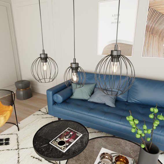 Lampa Wisząca NANDO 3 Czarny