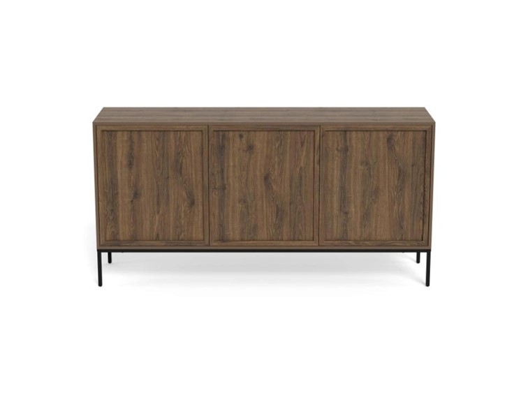 Komoda PALMDALE 158 cm Dąb Dymiony/Czarny